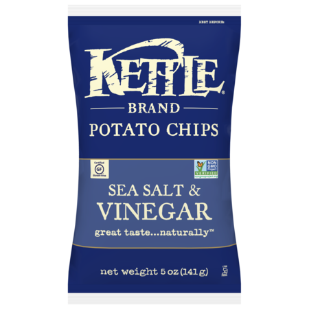 KETTLE FOODS Kettle Potato Chip Sea Salt & Vinegar 5 oz., PK15 413231